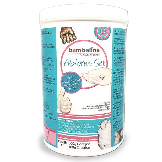 Tausendschön Abform-Set - Gipsabdruck Babyhand & Erwachsenenhand