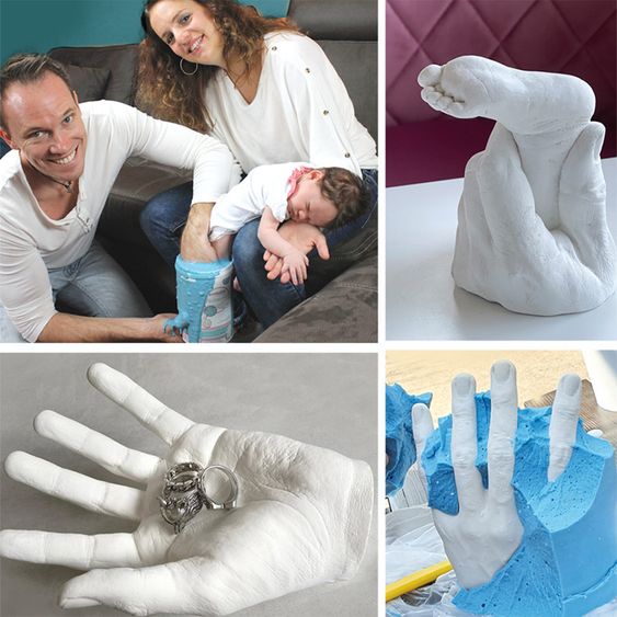 Tausendschön Abform-Set - Gipsabdruck Babyhand & Erwachsenenhand