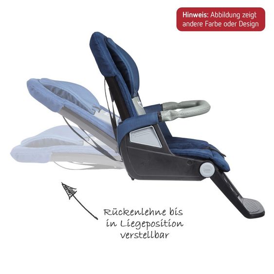 Teutonia Kombi-Kinderwagen BeYou! Elite Graphite Rad 7 inkl. Gestelltragetasche und Wickeltasche - Continuum