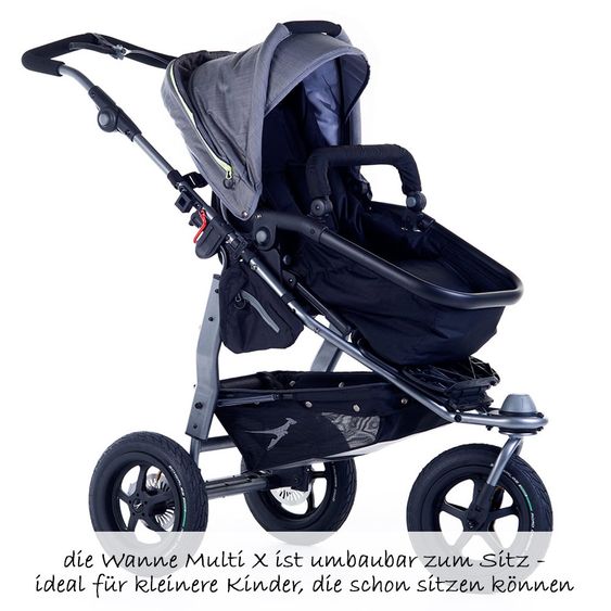 TFK 2-1 Kombi-Kinderwagen-Set Joggster Adventure 2 & Babywanne Multi X - Quiet Shade