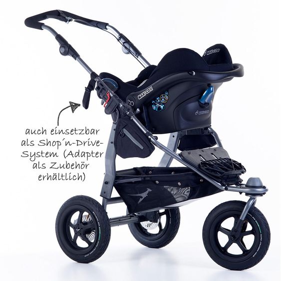 TFK 2-1 Kombi-Kinderwagen-Set Joggster Adventure 2 & Babywanne Multi X - Quiet Shade