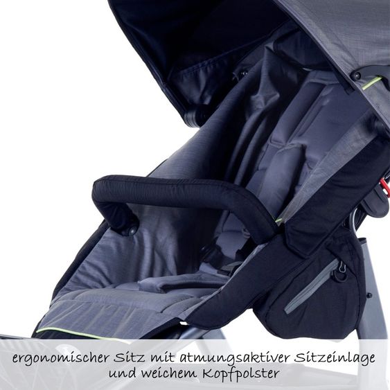 TFK 2-1 Kombi-Kinderwagen-Set Joggster Adventure 2 & Babywanne Multi X - Quiet Shade