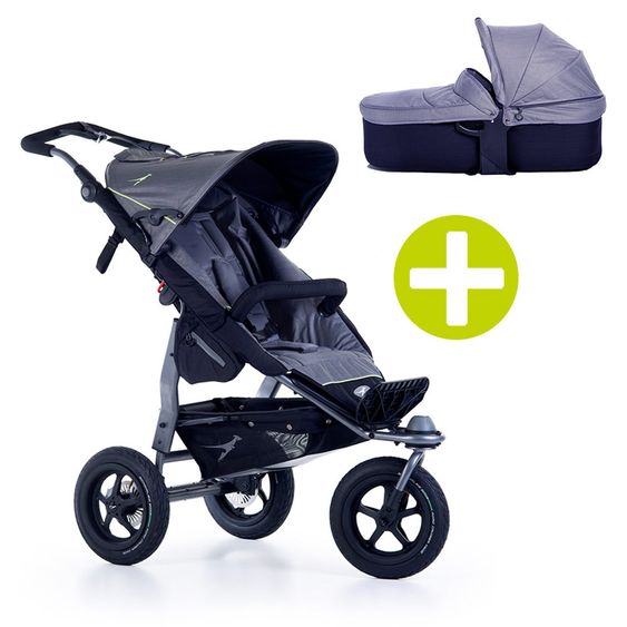 TFK 2-1 Kombi-Kinderwagen-Set Joggster Adventure 2 & Babywanne Quickfix - Quiet Shade