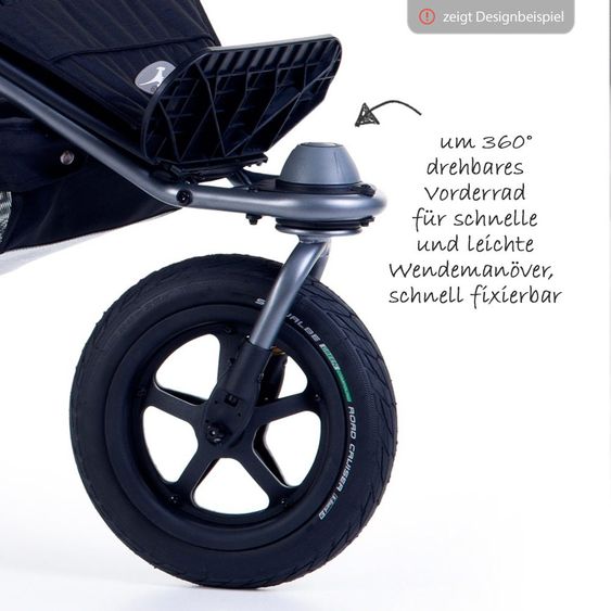 TFK 2-1 Kombi-Kinderwagen-Set Joggster Adventure 2 & Babywanne Quickfix - Quiet Shade