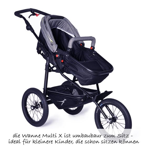 TFK 2-1 Kombi-Kinderwagen-Set Joggster Sport 2 & Babywanne Multi X - Quiet Shade