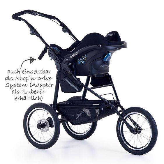TFK 2-1 Kombi-Kinderwagen-Set Joggster Sport 2 & Babywanne Quickfix - Quiet Shade