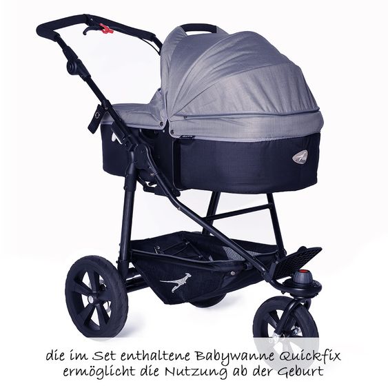 TFK 2-1 Kombi-Kinderwagen-Set Joggster Trail 2 & Babywanne Quickfix - Quiet Shade