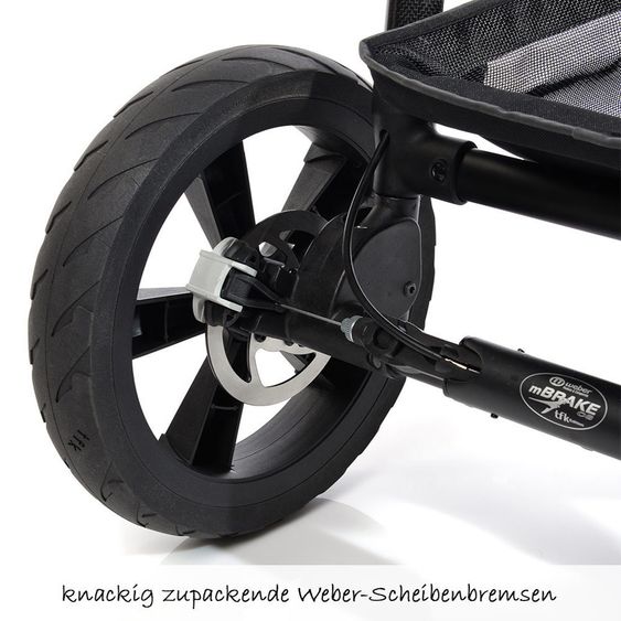 TFK 2-1 Kombi-Kinderwagen-Set Joggster Trail 2 & Babywanne Quickfix - Quiet Shade