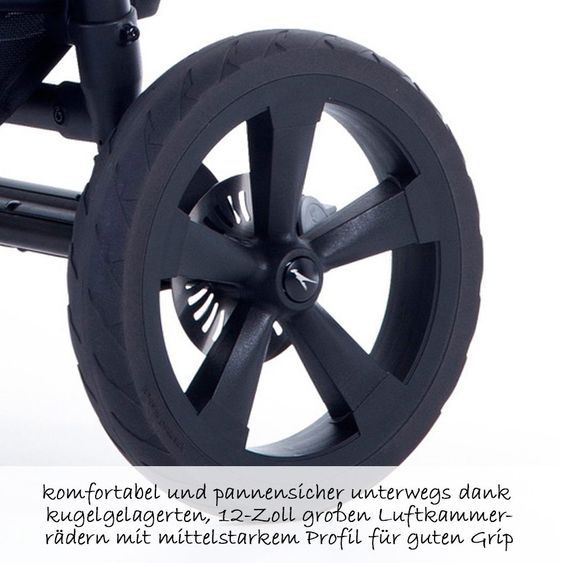 TFK 2-1 Kombi-Kinderwagen-Set Joggster Trail 2 & Babywanne Quickfix - Quiet Shade