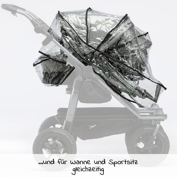 TFK 2- teiliges Regenschutz-Set für Duo Kombi-Einheit (Babywanne + Sitz)