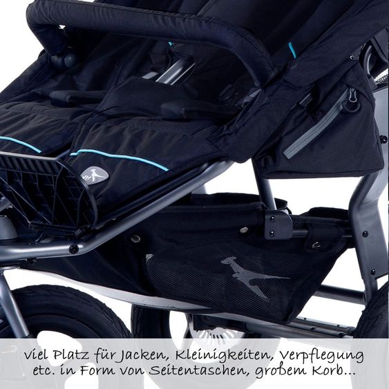 TFK 3-1 Geschwister- & Zwillingskinderwagen-Set Twin Adventure 2 inkl. 2 Babywanne Twin mit Adapter - Tap Shoe