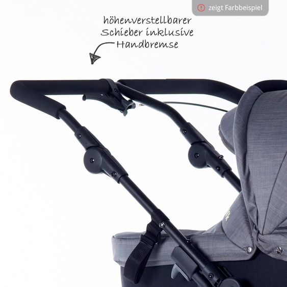 TFK 3-1 Geschwister- & Zwillingskinderwagen-Set Twin Trail 2 inkl. 2 Babywanne Twin mit Adapter - Tap Shoe