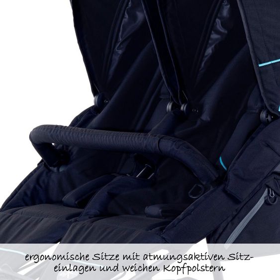TFK 3-1 Geschwister- & Zwillingskinderwagen-Set Twin Trail 2 inkl. 2 Babywanne Twin mit Adapter - Tap Shoe
