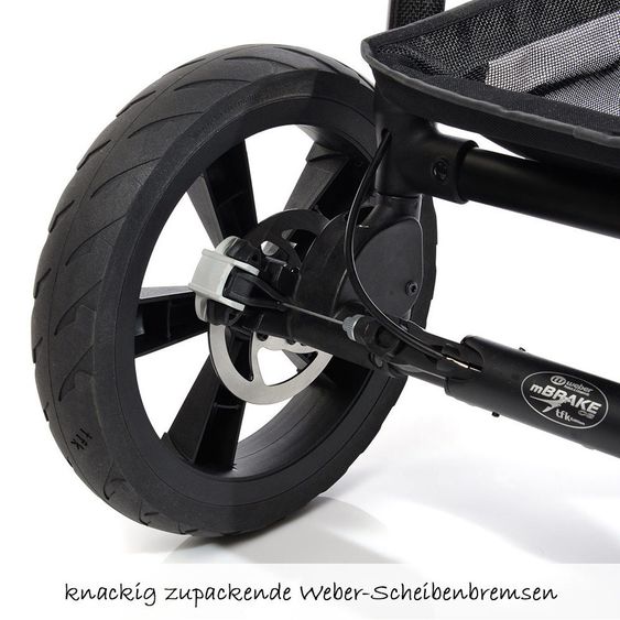 TFK 3-1 Geschwister- & Zwillingskinderwagen-Set Twin Trail 2 inkl. 2 Babywannen Twin mit Adapter - Quiet Shade