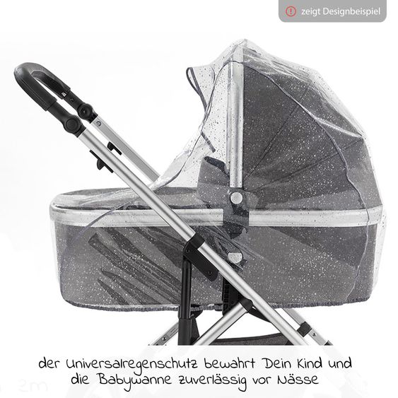 TFK 3in1 Kombi-Kinderwagen-Set Mono 2 Luftreifen mit Kombi-Einheit (Babywanne+Sitz) inkl. Maxi-Cosi Cabriofix i-Size & XXL Zubehörpaket - Premium Grau