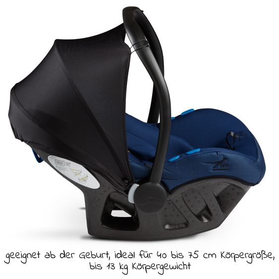 TFK Seggiolino auto Pixel i-Size by Avionaut dalla nascita - 13 kg (45 cm - 86 cm) leggero solo 2,5 kg - Navy