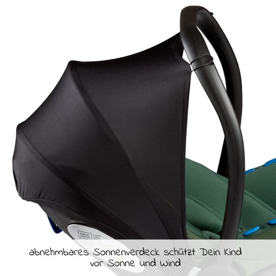 TFK Babyschale Pixel i-Size by Avionaut ab Geburt - 13 kg (40 cm - 75 cm) nur 2,5 kg leicht - Olive