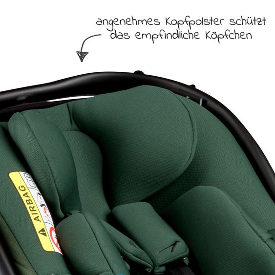 TFK Babyschale Pixel i-Size by Avionaut ab Geburt - 13 kg (40 cm - 75 cm) nur 2,5 kg leicht - Olive