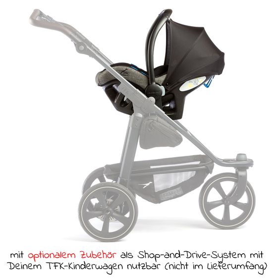 TFK Babyschale Pixel i-Size by Avionaut ab Geburt - 13 kg (45 cm - 86 cm) nur 2,5 kg leicht - Premium Grau