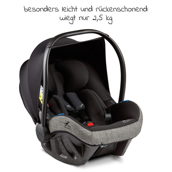 TFK Babyschale Pixel i-Size by Avionaut ab Geburt - 13 kg (45 cm - 86 cm) nur 2,5 kg leicht - Premium Grau