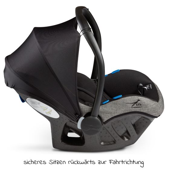 TFK Babyschale Pixel i-Size by Avionaut ab Geburt - 13 kg (45 cm - 86 cm) nur 2,5 kg leicht - Premium Grau