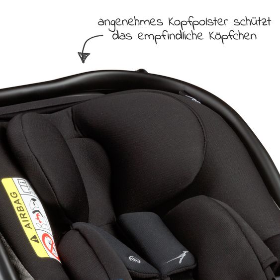 TFK Babyschale Pixel i-Size by Avionaut ab Geburt - 13 kg (45 cm - 86 cm) nur 2,5 kg leicht - Premium Grau