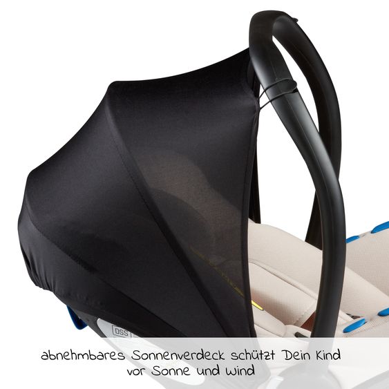 TFK Babyschale Pixel i-Size by Avionaut ab Geburt - 13 kg (45 cm - 86 cm) nur 2,5 kg leicht - Sand