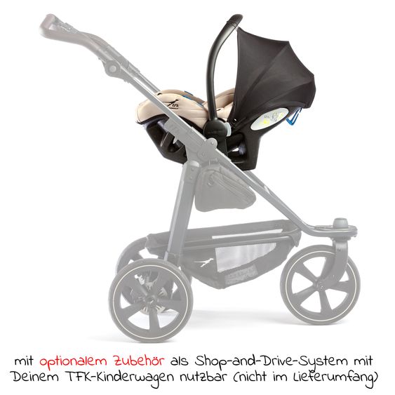 TFK Babyschale Pixel i-Size by Avionaut ab Geburt - 13 kg (45 cm - 86 cm) nur 2,5 kg leicht - Sand