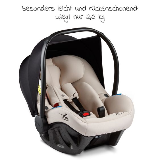TFK Babyschale Pixel i-Size by Avionaut ab Geburt - 13 kg (45 cm - 86 cm) nur 2,5 kg leicht - Sand