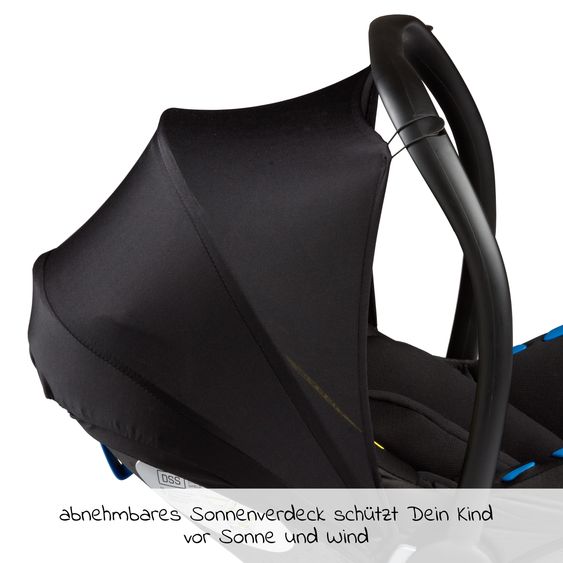 TFK Babyschale Pixel i-Size by Avionaut ab Geburt - 13 kg (40 cm - 75 cm) nur 2,5 kg leicht - Schwarz