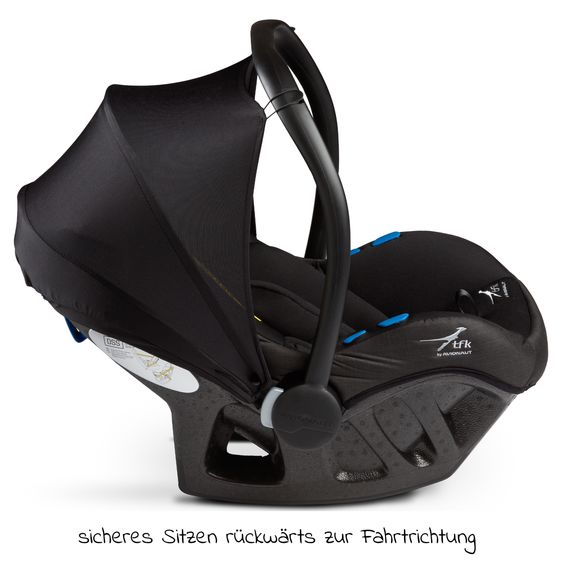 TFK Babyschale Pixel i-Size by Avionaut ab Geburt - 13 kg (40 cm - 75 cm) nur 2,5 kg leicht - Schwarz