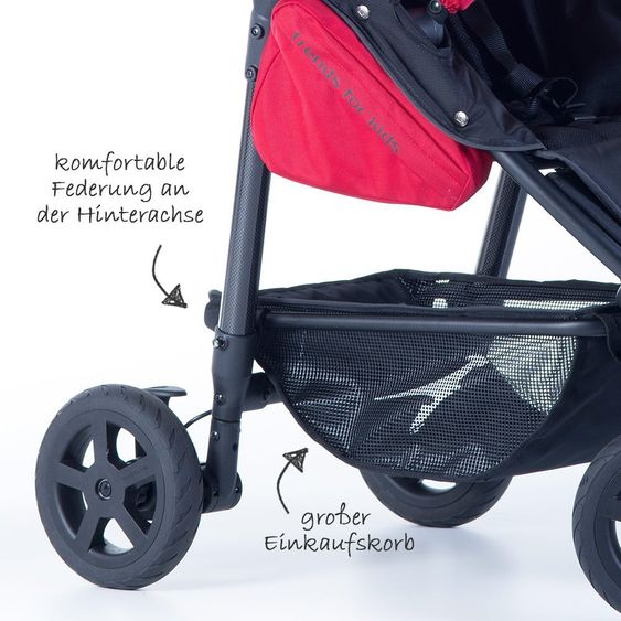TFK Buggy Lite Mini mit 8 Zoll Luftkammerreifen - Cranberry