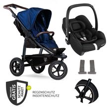 Passeggino e carrozzina Mono 2 pneumatici con seggiolino sportivo fino a 34 kg incluso pacchetto accessori Maxi-Cosi Cabriofix i-Size + XXL-Zamboo - Marine