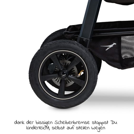 TFK Passeggino e carrozzina Mono 2 pneumatici con seggiolino sportivo fino a 34 kg incluso pacchetto accessori Maxi-Cosi Cabriofix i-Size + XXL-Zamboo - Olive