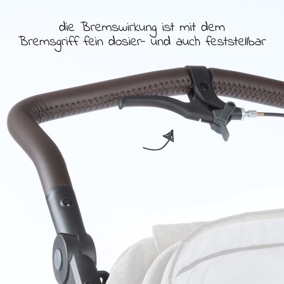 TFK Passeggino e carrozzina Mono 2 pneumatici con seggiolino sportivo fino a 34 kg incluso pacchetto accessori Maxi-Cosi Cabriofix i-Size + XXL-Zamboo - Olive