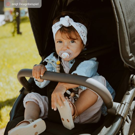 TFK Passeggino e carrozzina Mono 2 pneumatici con seggiolino sportivo fino a 34 kg incluso pacchetto accessori Maxi-Cosi Cabriofix i-Size + XXL-Zamboo - Olive