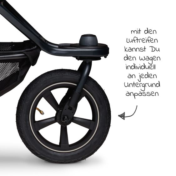TFK Passeggino e carrozzina Mono 2 pneumatici con seggiolino sportivo fino a 34 kg incluso pacchetto accessori Maxi-Cosi Cabriofix i-Size + XXL-Zamboo - Olive