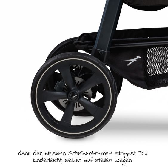 TFK Buggy & Sportkinderwagen Mono 2 mit Luftkammerreifen inkl. Sportsitz bis 34 kg + XXL-Zamboo Zubehörpaket - Marine