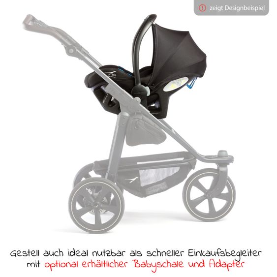 TFK Buggy & Sportkinderwagen Mono 2 mit Luftkammerreifen inkl. Sportsitz bis 34 kg + XXL-Zamboo Zubehörpaket - Marine