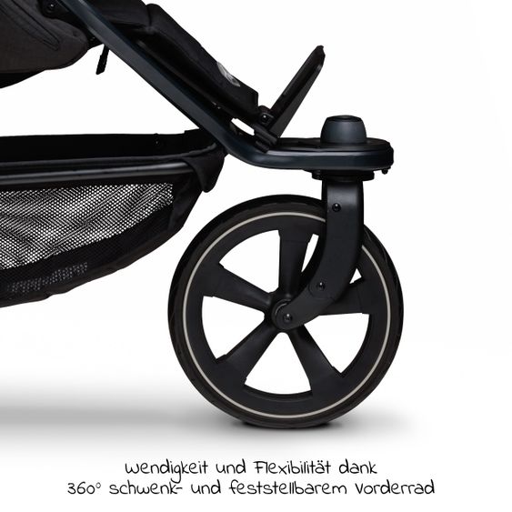 TFK Buggy & Sportkinderwagen Mono 2 mit Luftkammerreifen inkl. Sportsitz bis 34 kg + XXL-Zamboo Zubehörpaket - Sand