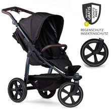 Buggy & Sportkinderwagen Mono 2 mit Luftkammerreifen inkl. Sportsitz bis 34 kg + XXL-Zamboo Zubehörpaket - Schwarz