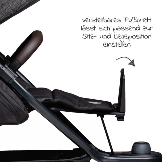 TFK Buggy & Sportkinderwagen Mono 2 mit Luftkammerreifen Sportsitz bis 34 kg + XXL-Zamboo Zubehörpaket - Premium Anthrazit