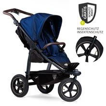 Buggy & Sportkinderwagen Mono 2 mit Luftreifen inkl. Sportsitz bis 34 kg + XXL-Zamboo Zubehörpaket - Marine