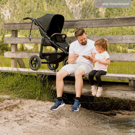 TFK Buggy & Sportkinderwagen Mono 2 mit Luftreifen inkl. Sportsitz bis 34 kg + XXL-Zamboo Zubehörpaket - Marine