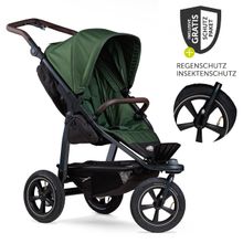 Buggy & Sportkinderwagen Mono 2 mit Luftreifen inkl. Sportsitz bis 34 kg + XXL-Zamboo Zubehörpaket - Olive