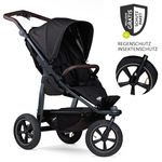 TFK Buggy & Sportkinderwagen Mono 2 mit Luftreifen inkl. Sportsitz bis 34 kg + XXL-Zamboo Zubehörpaket - Schwarz