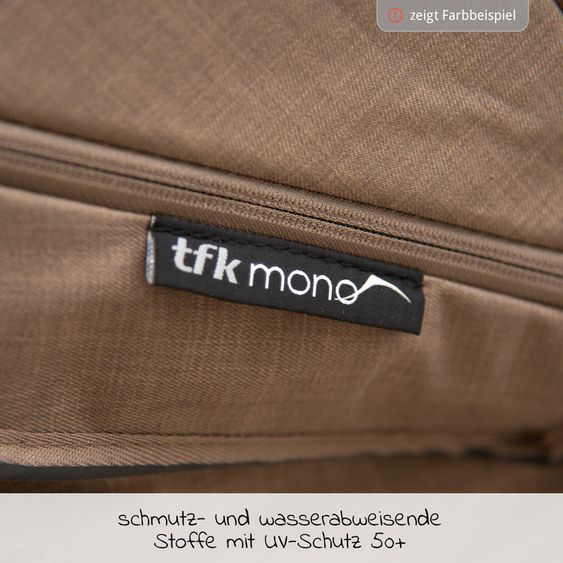 TFK Passeggino Buggy & Sport Mono con pneumatici, incluso seggiolino sportivo fino a 34 kg + pacchetto accessori XXL Zamboo - Olive