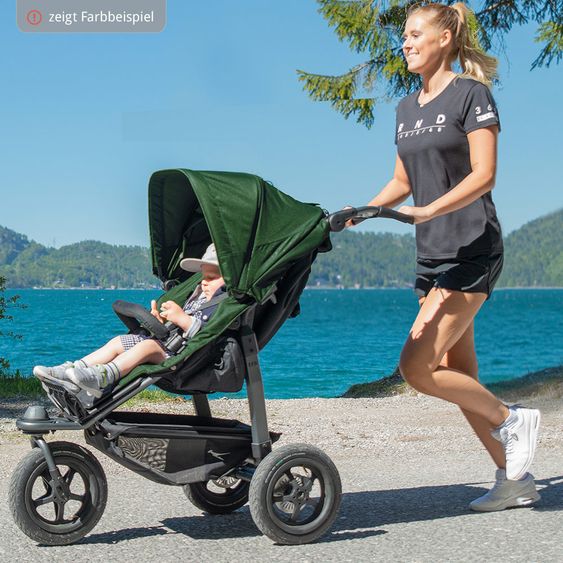 TFK Passeggino Buggy & Sport Mono con pneumatici, incluso seggiolino sportivo fino a 34 kg + pacchetto accessori XXL Zamboo - Olive