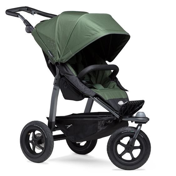 TFK Passeggino Buggy & Sport Mono con pneumatici, incluso seggiolino sportivo fino a 34 kg + pacchetto accessori XXL Zamboo - Olive