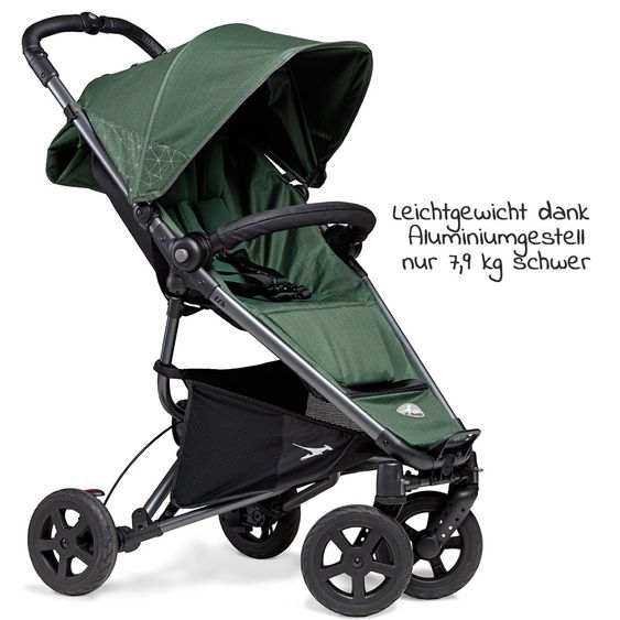 TFK Buggy / Sportwagen Dot 2 Outdoor mit Luftkammerreifen und Liegeposition - Oliv
